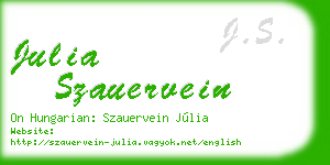 julia szauervein business card