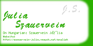 julia szauervein business card
